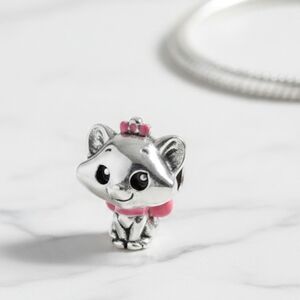 ​Disney Aristocats Marie "Chibi" Style .925 Silver PANDORA Bracelet Charm - NWOT